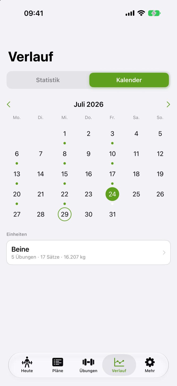Kalender & Verlauf