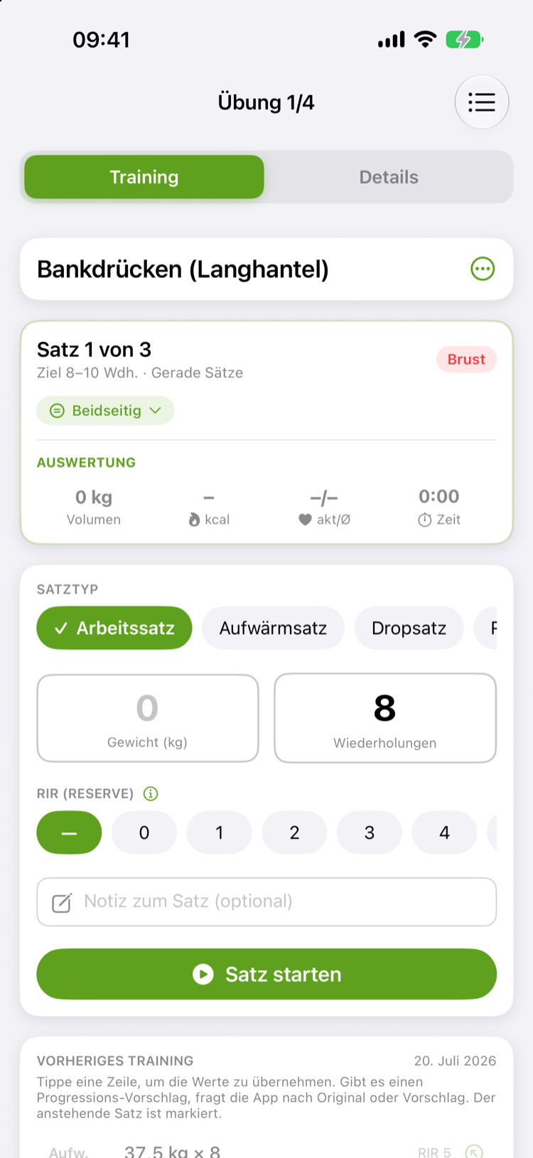 Sätze in Sekunden