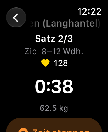 Training auf der Apple Watch